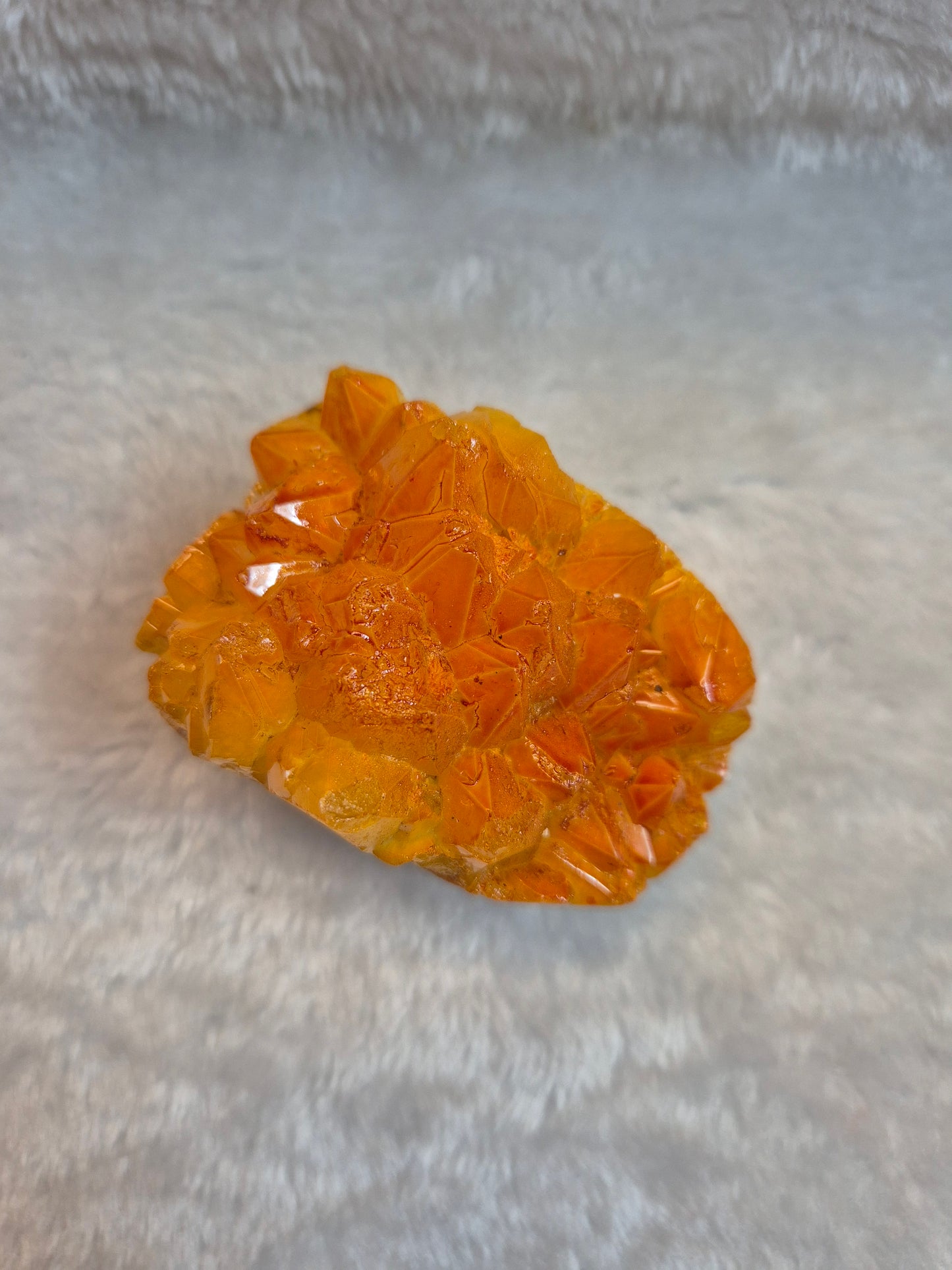 Rare Crystal Geode Quartz Orange