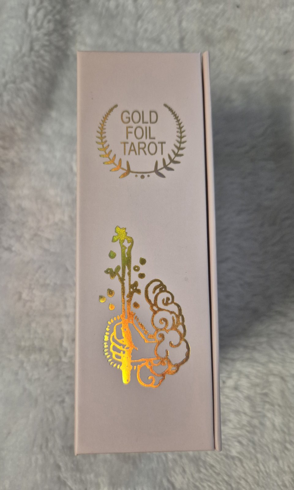 Blush Pink & Gold Foil Tarot Cards – Burgundy Celestial Edition