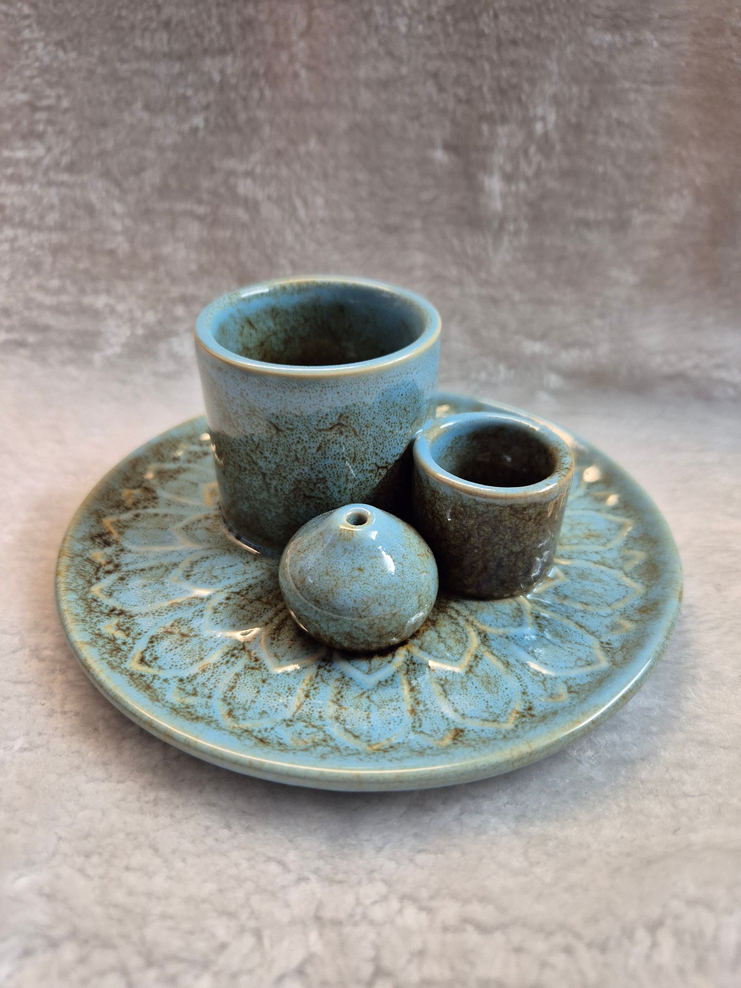 Ceramic Sage, Palo Santa, Incense Holder