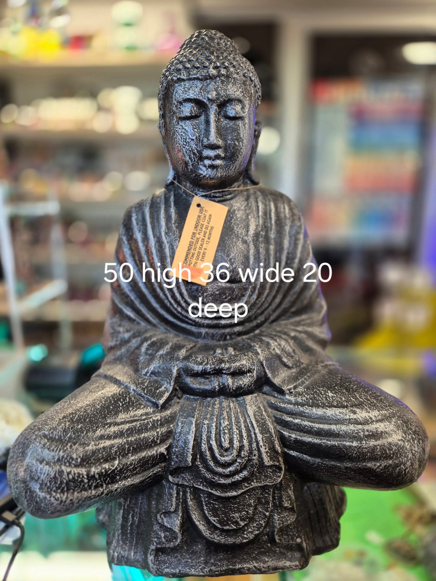 Buddha lotus black silver