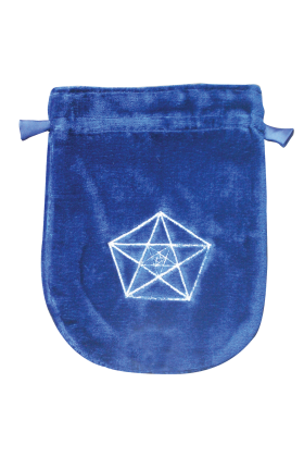 Blue Trebble Pentagram Tarot Bag